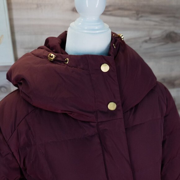 COLE HAAN SIGNATURE Women's 40" Taffeta Down Hooded Coat - Picture 3 of 10